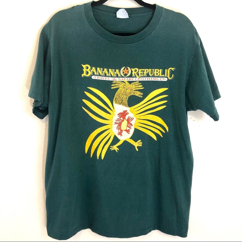 Rare HTF Vintage 80s Banana Republic Graphic Tee - Picture 1 of 5